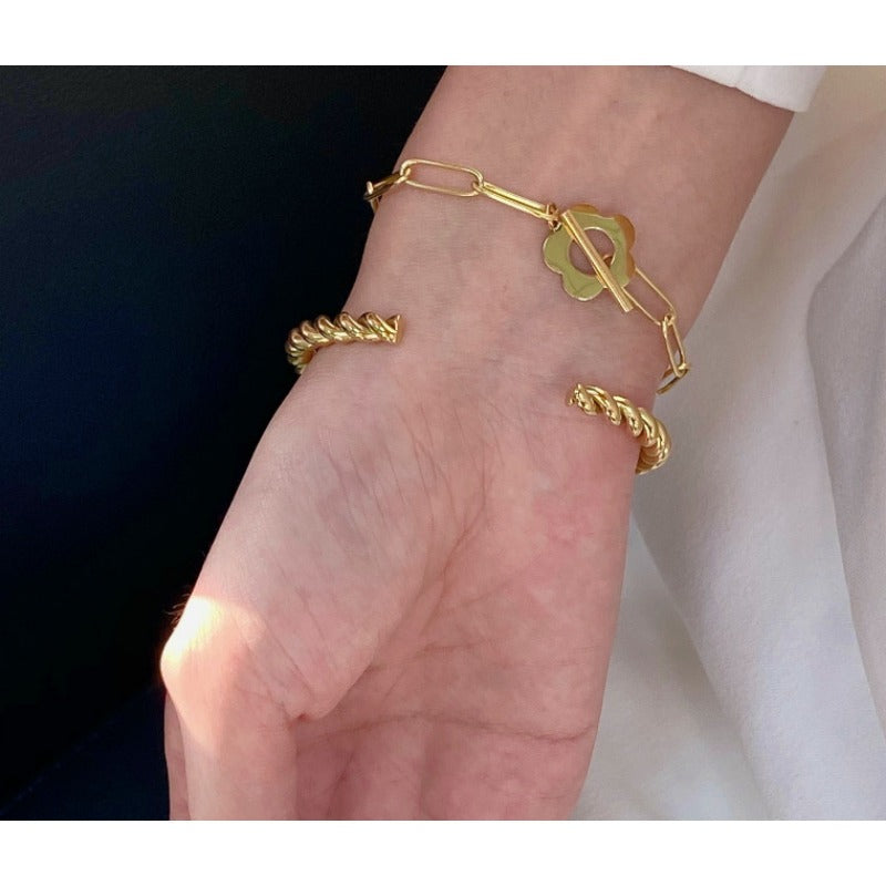 Wholesale Twist Fashion Titanium Steel Bracelet